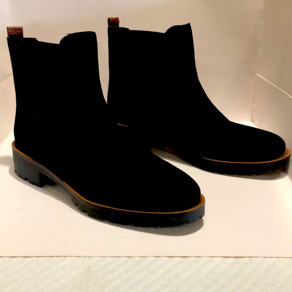 Sam Edelman Jacqueline ankle boots / 7 1/2 / Black and Tan